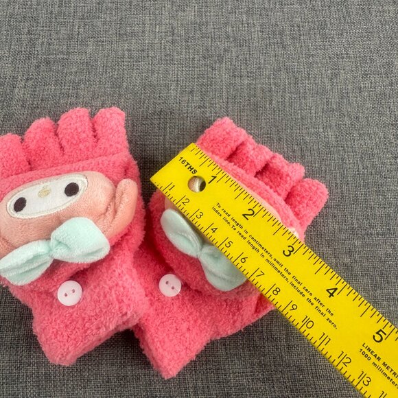 New! Kids Girls Cute My‎ Melody Mittens Soft Delicate Material Fingerless gloves - Picture 4 of 7